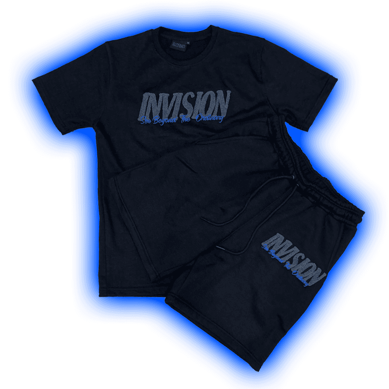 Blue Horizon Short Set - Black
