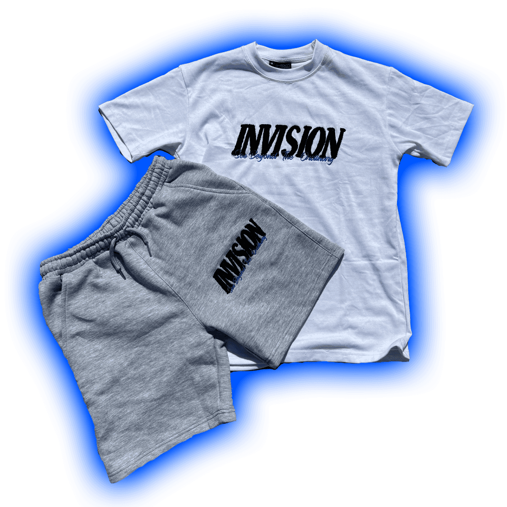 Blue Horizon Short Set - White